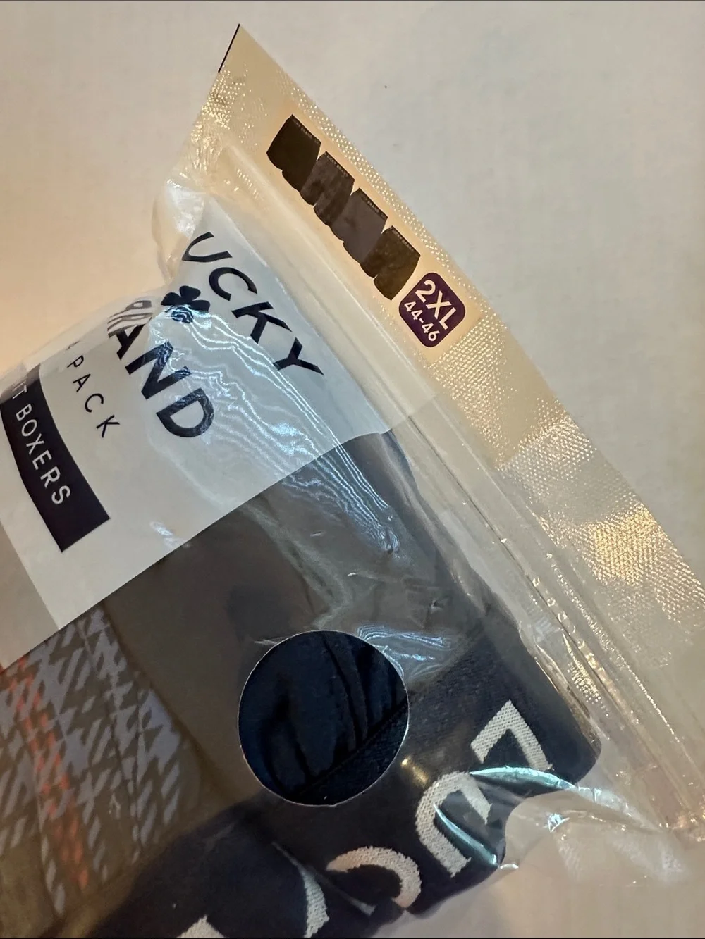 Lucky Brand Men’s 4-Pack Boxer Briefs - Navy, Light Blue & Gray- New, sealed
